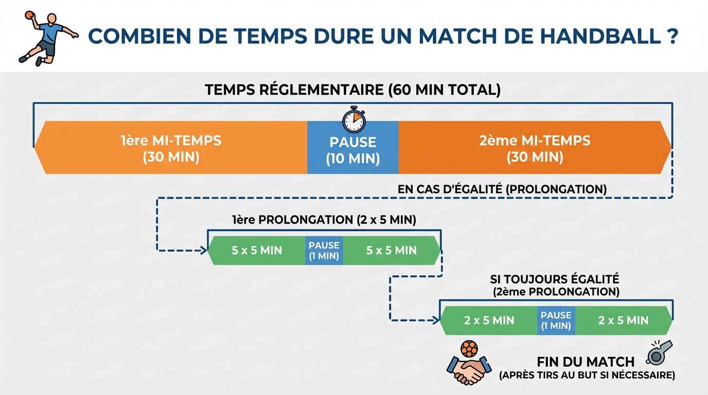 Combien de temps dure un match de handball ? 1 Règles officielles