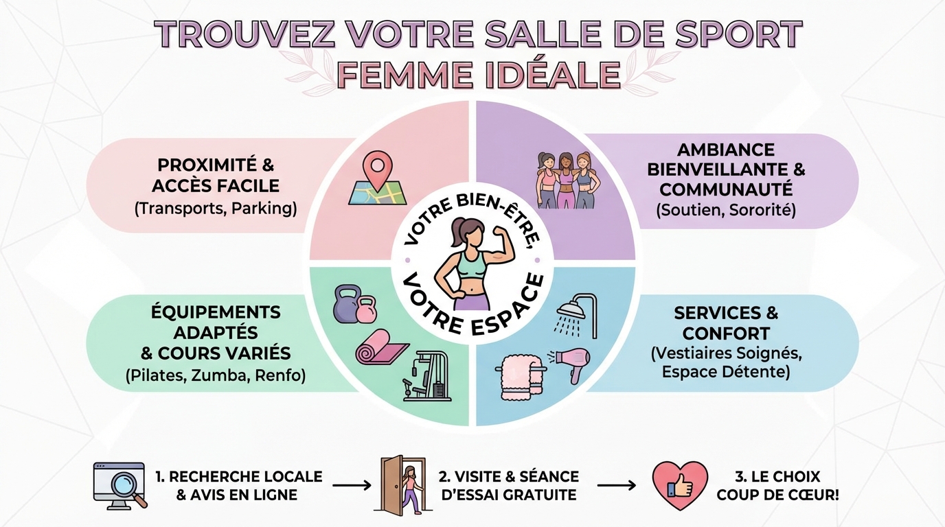 Découvrez la salle de sport femme idéale près de chez vous 1 Critères de choix d'une salle de sport femme