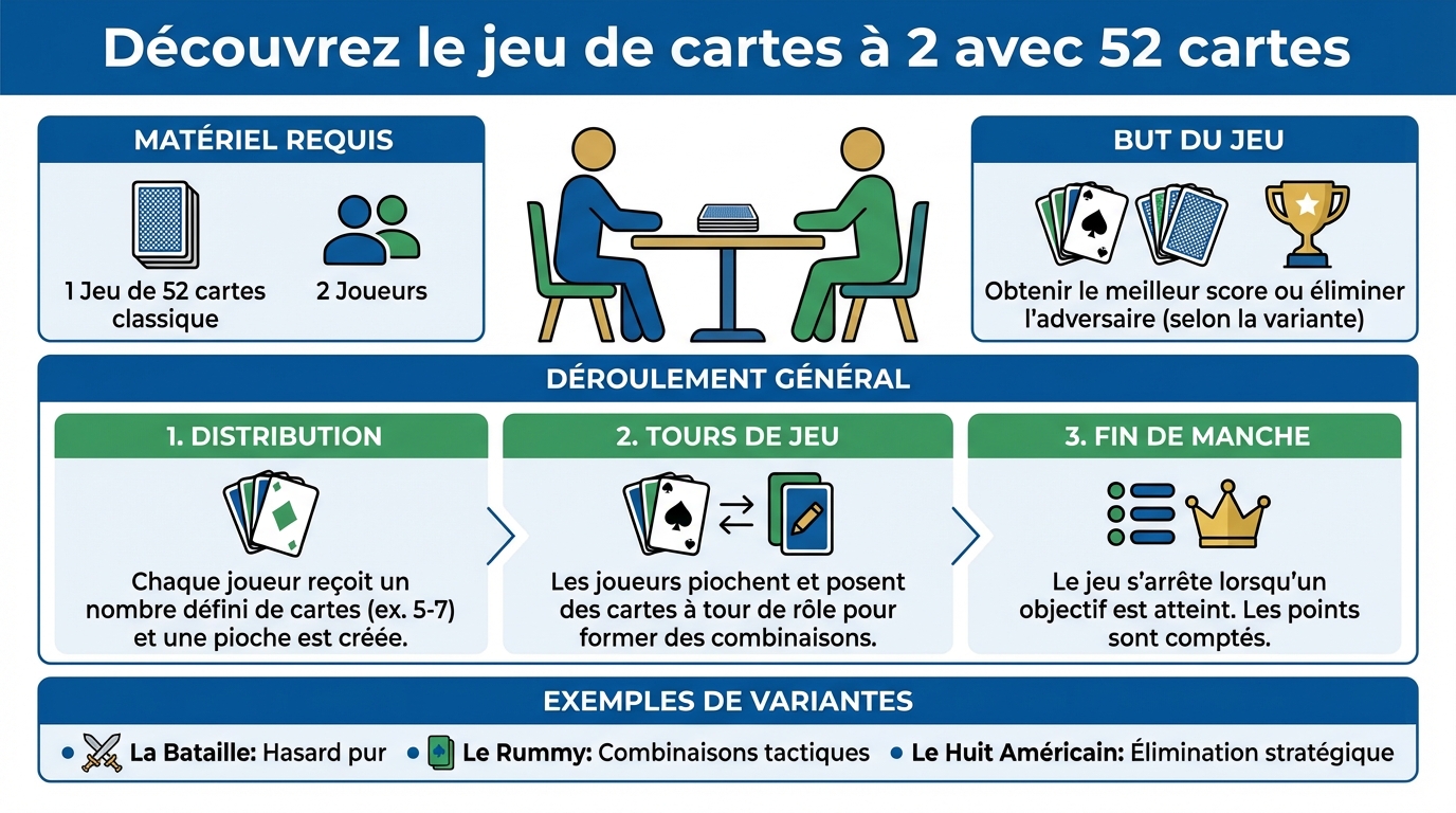 Règles du jeu avec 52 cartes