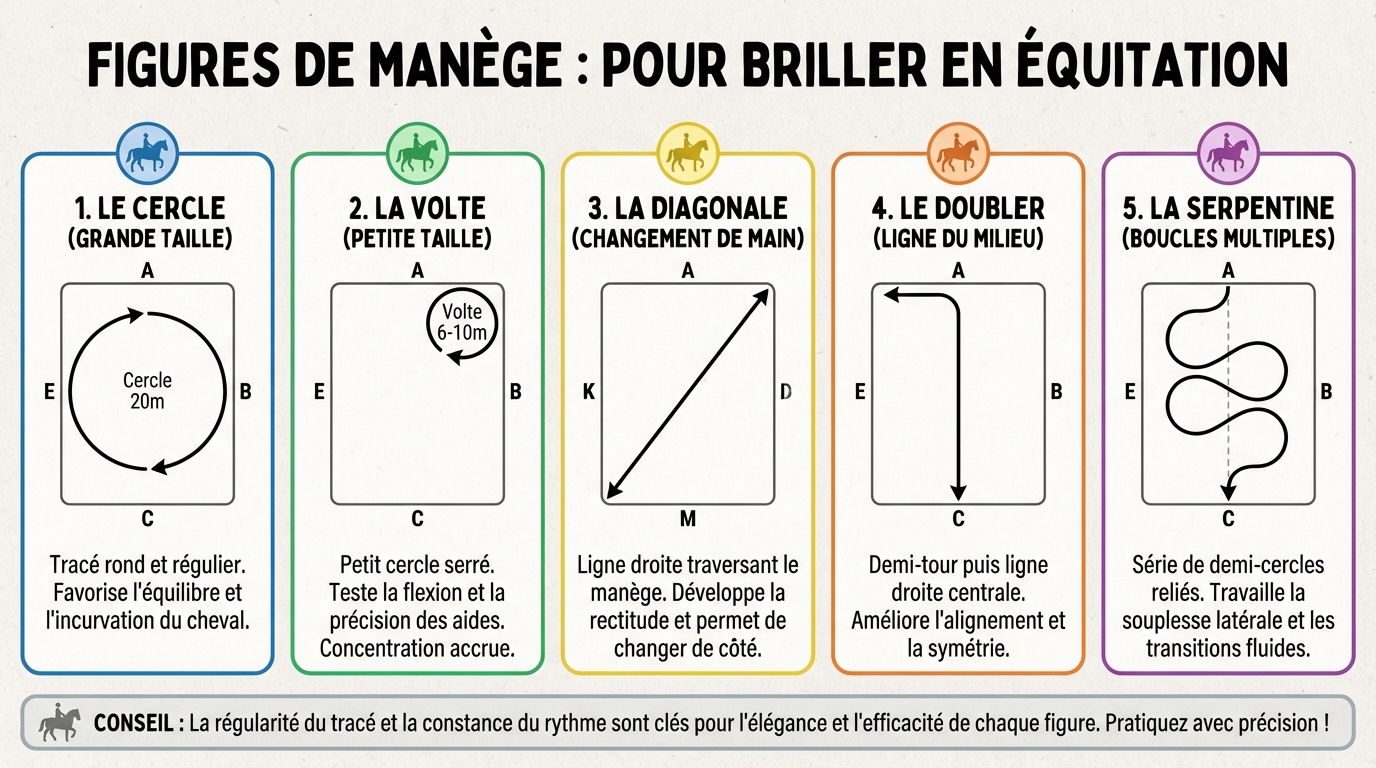 Découvrez les figures de manège pour briller en équitation 1 Techniques pour réussir les figures de manège
