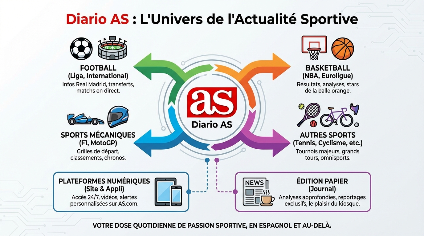 Les principales sections du diario AS