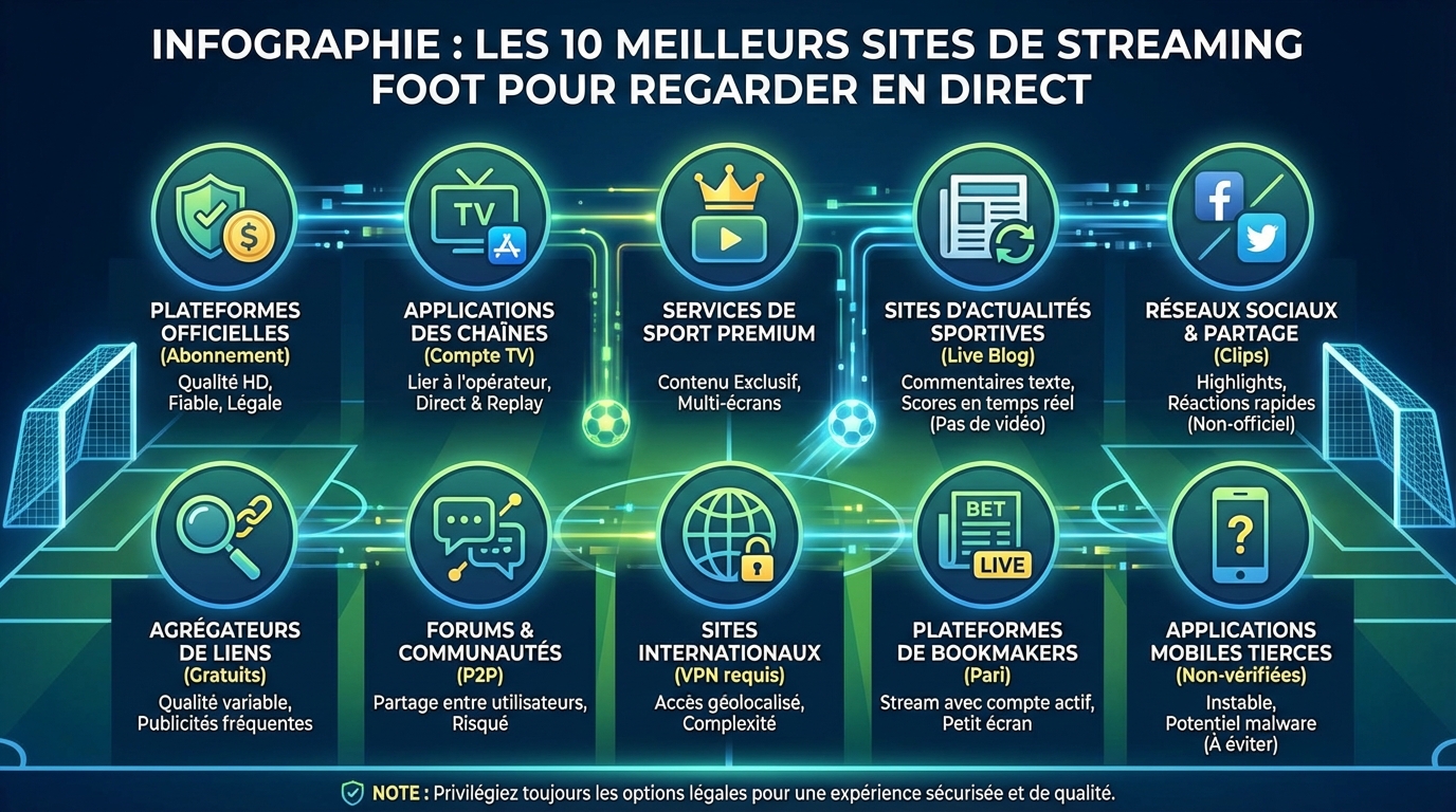 Les 10 meilleurs sites de streaming foot