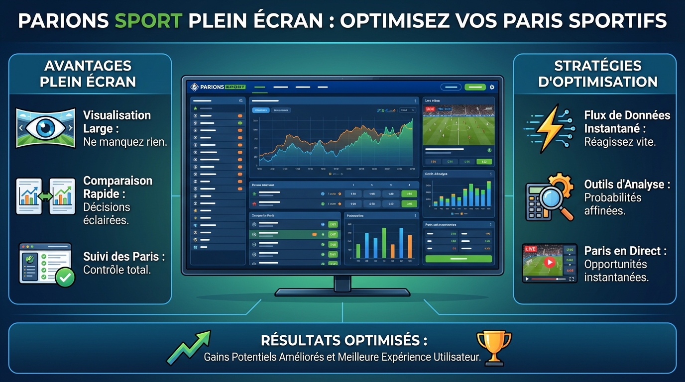 Comment optimiser vos paris avec Parions Sport plein écran ?