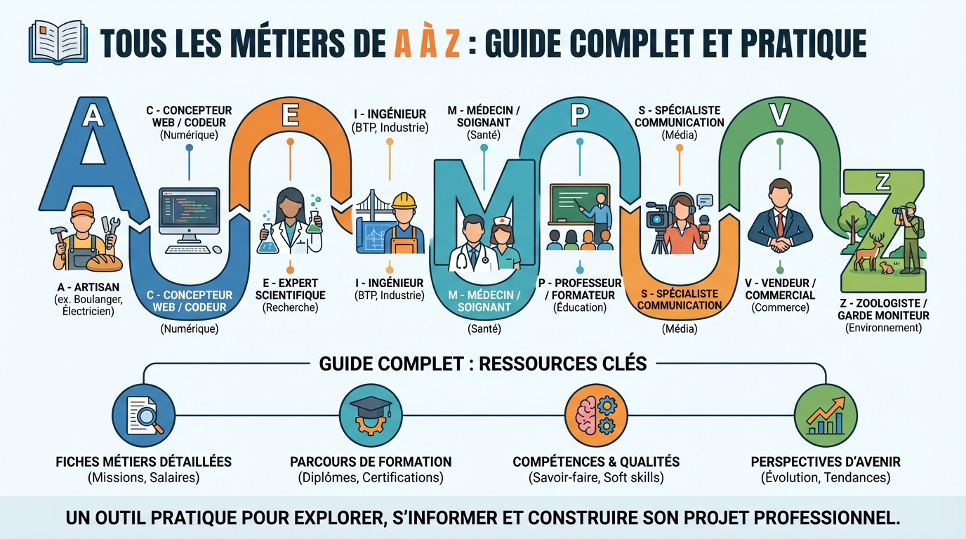 Tous les métiers de a à z : guide complet et pratique 1 Caractéristiques des métiers
