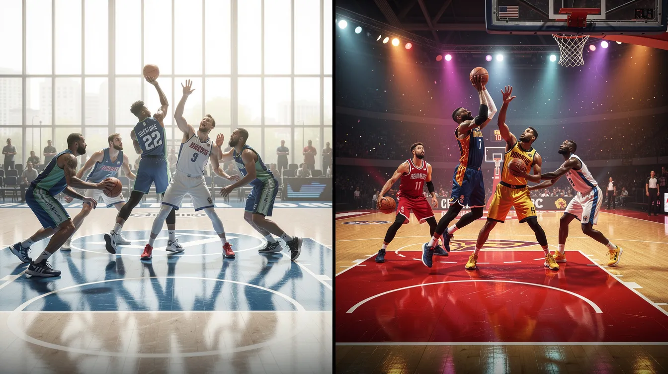 Dimensions terrain basketball : guide complet pour 2026 1 Comparaison des dimensions FIBA et NBA
