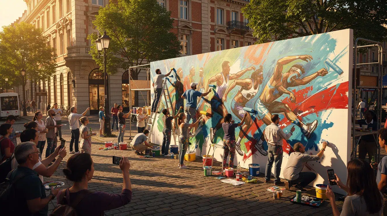 Fresque des jeux olympiques : créativité et engagement